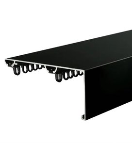 Cornice with decorative facade strip Arlinia aluminum ceiling double-row Black