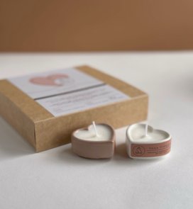 Mini Heart-Shaped Candle Set “Lyshe.Tysha”