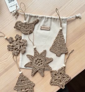 Zestaw ekologicznych ozdób choinkowych „Etno Boże Narodzenie”