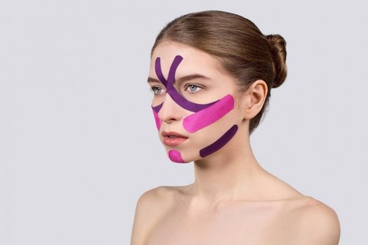 Linfodrenażowe i wschodzące taping twarzy i ciała