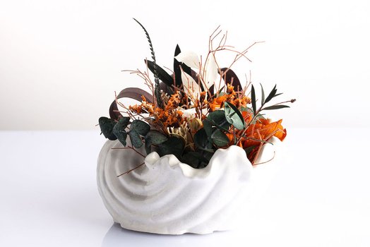 Kompozycje wnętrzarskie z roślin stabilizowanych