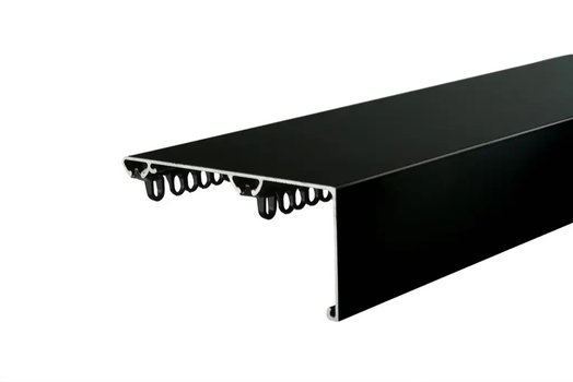 Cornice with decorative facade strip Arlinia aluminum ceiling double-row Black