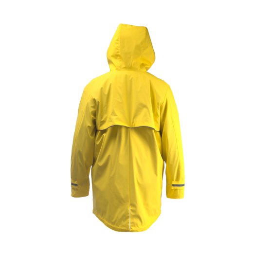 Uniseksowy żółty designerski płaszcz przeciwdeszczowy