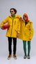 Uniseksowy żółty designerski płaszcz przeciwdeszczowy